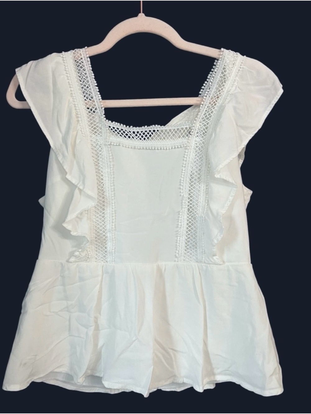 Jun and Ivy Flutter Sleeve Tank Top Small